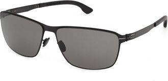 Ic! Berlin IC0213 Oli the 2nd Polarized 02D Mens Sunglasses Black Size 61