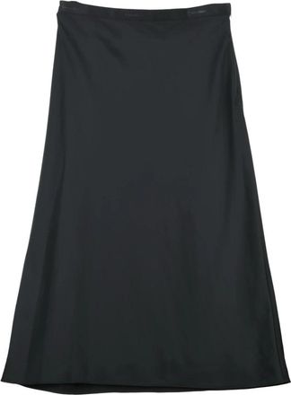 Calvin Klein Gonna Lunga - Dames - Midirokken - Zwart - XS - Polyester - Rokken