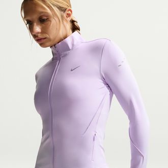 Nike Womens Swift Dri-FIT Full-Zip Mid-Layer Running Top in Purple | IB1998-511