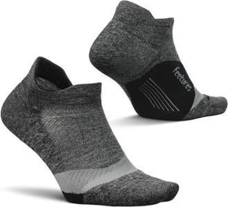 Feetures Elite Light Cushion No Show Tab Athletic Ankle Socks Sport Sock with Targeted Compression in Light Gray at Nordstrom, Size Small