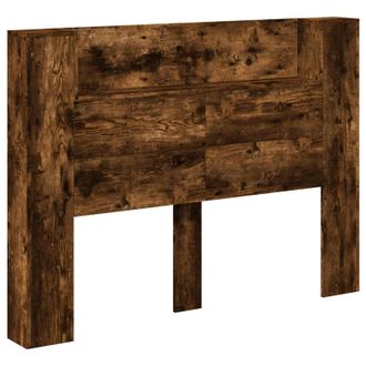 vidaXL Cabecera Con Led Roble Ahumado Madera De Ingenier&iacute;a Vidaxl