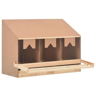 vidaXL Ponedero Para Gallinas 4 Compartimentos Madera Pino 93x40x65 Cm Vidaxl