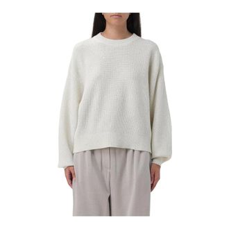 Brunello Cucinelli Dames, Truien, Wit, Maat: L Wol