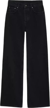 Anine Bing Wide Jeans - Dames - Loose Fit Jeans - Zwart - W27 - Katoen - Jeans