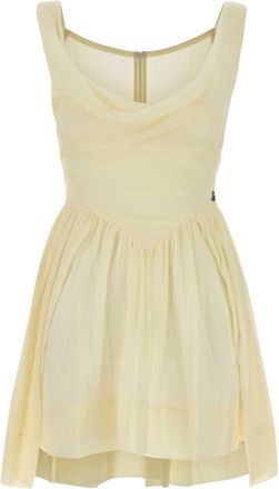 Vivienne Westwood Pastel Yellow Cotton Sunday Mini Dress