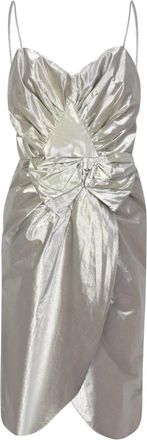 Maison Margiela Midi Jurk - Dames - Feestkleedjes - Geel - XS - Katoen - Kleedjes