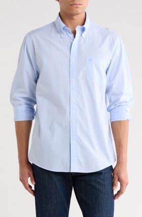 Brooks Brothers Regular Fit Cotton Button-Down Shirt in Hydrangeastp at Nordstrom Rack, Size Xx-Large