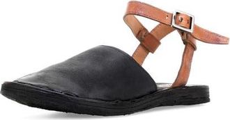 A.S.98 Rodrick Ankle Strap Flat in Black at Nordstrom, Size 10.5-11Us