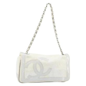 Chanel Pre-owned Shoulder Bags, female, White, Size: ONE SIZE Pre-owned Vintage Shoulder Bag
