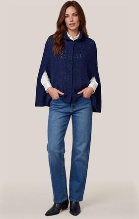 Mart Visser Lizanna Lurex Poncho Navy
