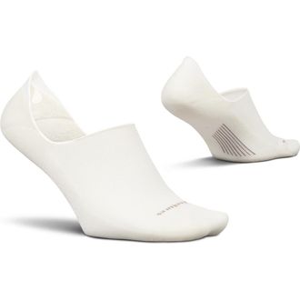 Feetures Elite Light Cushion Invisible Socks AntiSlip Sport Sock Liner with Targeted Compression in Bone at Nordstrom, Size Small