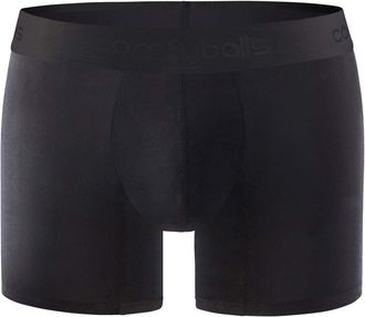 Comfyballs Mens No Show Cotton Long Boxer - Ghost Black - Large