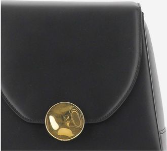 Jil Sander Womens Leather Shoulder Bag Black Calfskin