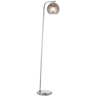 Endon Lighting Dimple Complete Floor Lamp, Chrome Plate, Smoked Mirror Glass
