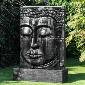 Wanda Collection Wanda Collection - Fuente Grande De Exterior Pared De Agua Rostro De Buda 180 Cm