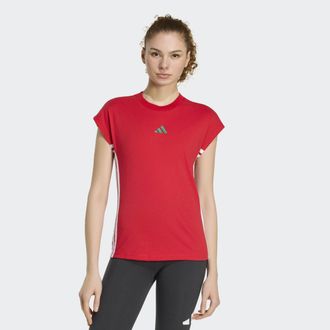 adidas T-Shirt ADIDAS SPORTSWEAR W 3S SJ T WC, Damen, Gr. XXL, better scarlet, wei&szlig;, Obermaterial: 100% Baumwolle, normal, Rundhals, Shirts T-Shirt