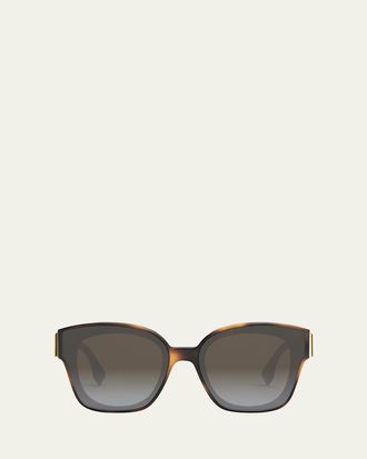 Fendi Oversized F Logo Acetate Cat-Eye Sunglasses
