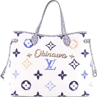 Louis Vuitton Neverfull NM Tote Limited Edition Cities By The Pool Monogram Watercolor Giant GM shoulder bag - Blauw