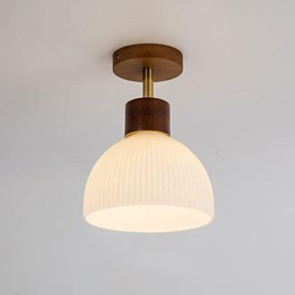 OEM Lustre - Bois - Culot E27 - 18 Cm X 24 Cm - Pour Salon Chambre Cuisine Bar - 1 Unidad