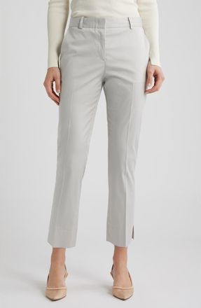 BOSS Tapria Crop Straight Leg Pants in Grey at Nordstrom, Size 14