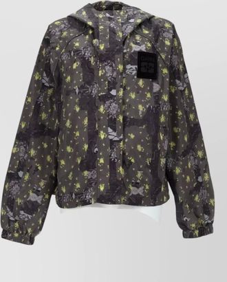 Ganni floral print hooded jacket