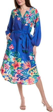 Tommy Bahama Topi-Flore Linen Midi Shirtdress