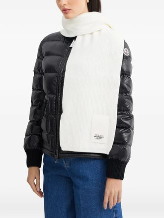 Ruslan Baginskiy Sjaal met logopatch - Wit