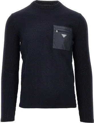 Prada Wool sweater with Re-Nylon pocket Man 48