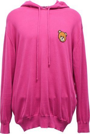 Moschino Couture Bear Hoodie in Pink Cotton