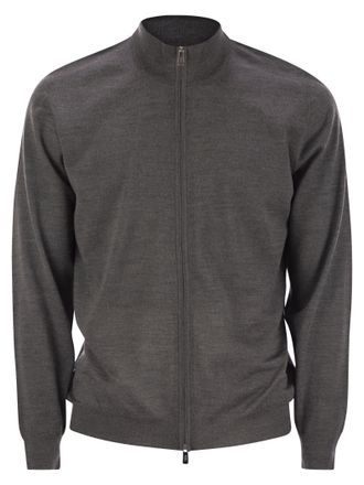 Fedeli Favonio Virgin Wollpullover mit voller Reißverschluss