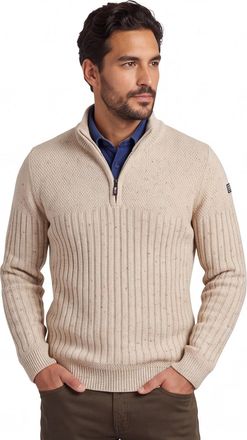 N-Z-A- NEW ZEALAND AUCKLAND NZA half zip trui beige gebreid acryl