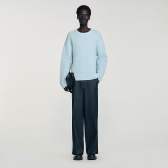 Sandro Jersey de lana punto nido de abeja