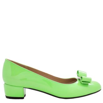 Ferragamo Green Vara Bow Pump Shoe