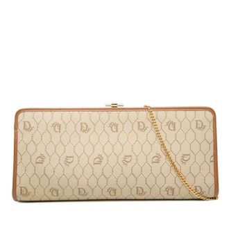Dior Pre-owned Dior Honeycomb Coated Canvas Chain Crossbody Ladies ZHB8IBRDH0Y2NM75