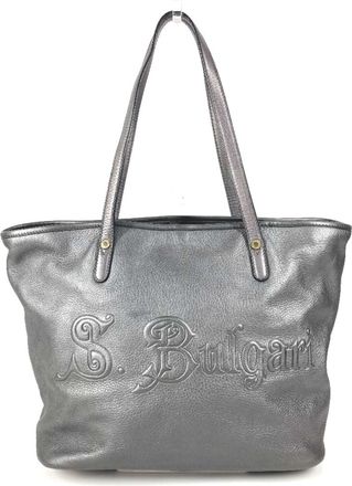 Bulgari Metallic Leather Shoulder Bag Tote Bag (Pre-Owned)