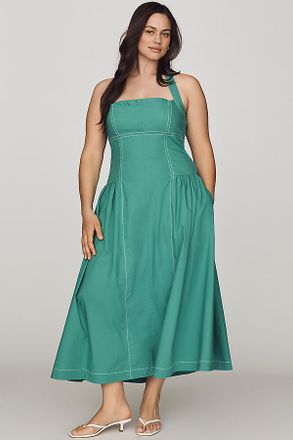 Maeve Poplin Halter Midi Dress