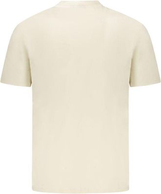 Napapijri Logo-Embroidered Cotton T-Shirt - Beige