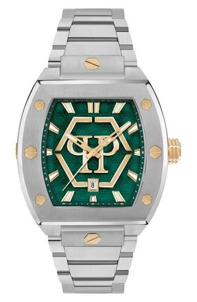 Philipp Plein The Hexagon Phantom Bracelet Watch, 44mm x 56.2mm in Stainless Steel at Nordstrom