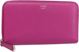Fendi Pre-owned Wallets, female, Pink, Size: ONE SIZE Pre-owned Leather Wallet