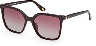 Skechers SE00168 Polarized 47H Womens Sunglasses Brown Size 53