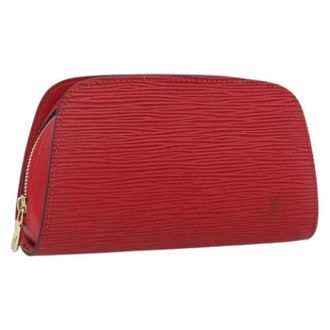 Louis Vuitton Pre-owned Vintage Pouch - Dames - Vintage Clutch - Rood - ONE Size - Leer - Vintage