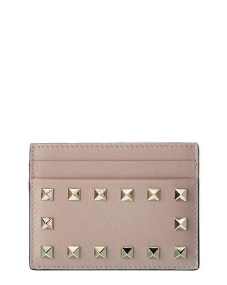 Valentino Rockstud Leather Card Holder