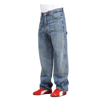 Tommy Jeans Jeans, Heren, Blauw, W34, Denim, Denim jeans met relaxte pasvorm en borduursel