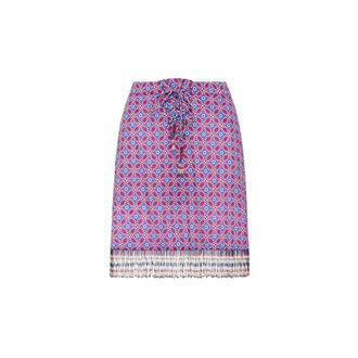 Maliparmi Short Skirts, female, Blue, Size: S Floral Spin Skirt