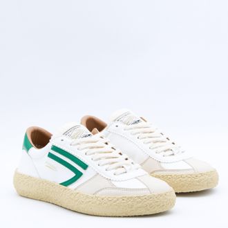 Puraai Espadrille-Sole Canvas Sneaker - White