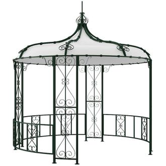 Vente-Unique Chiosco da giardino D300 x H305 cm in Metallo stile ferro battuto Verde - TILCARA