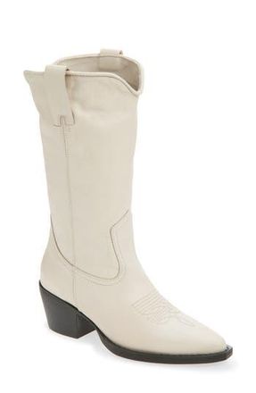Steve Madden Anslee Western Boot in Bone Leather at Nordstrom Rack, Size 9.5