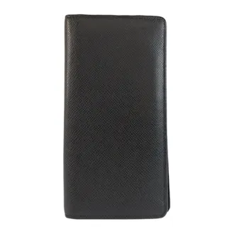 Louis Vuitton Black Noir Taiga Leather Coin Purse/Coin Case (Pre-Owned)
