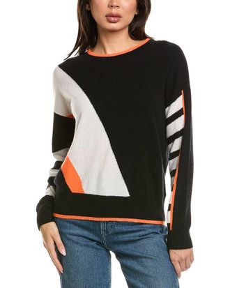 Brodie Spencer Spliced Stripe Crewneck Cashmere Sweater
