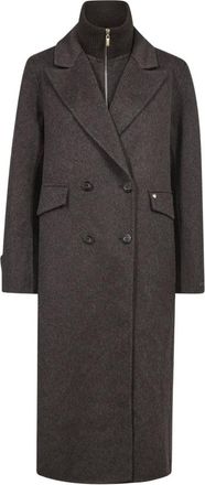 Mos Mosh MOS Mosh, Jassen, Dames, Bruin, XS, Leer, Double-Breasted Coat